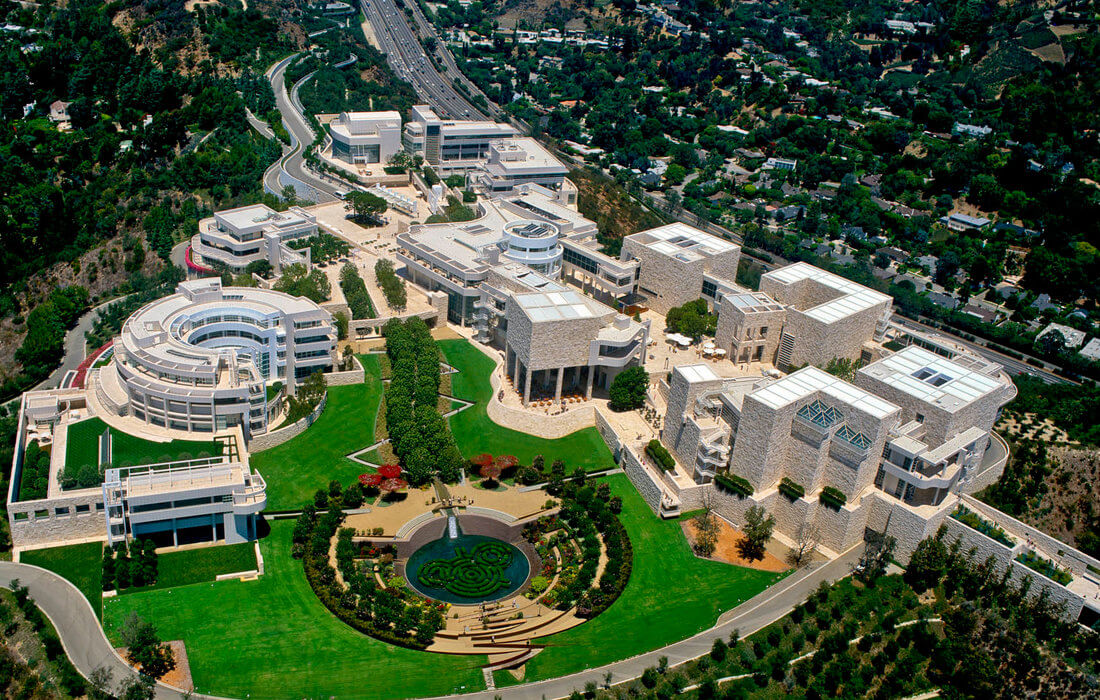 Photo of the Getty Center in Los Angeles from above — American Butler Tours
