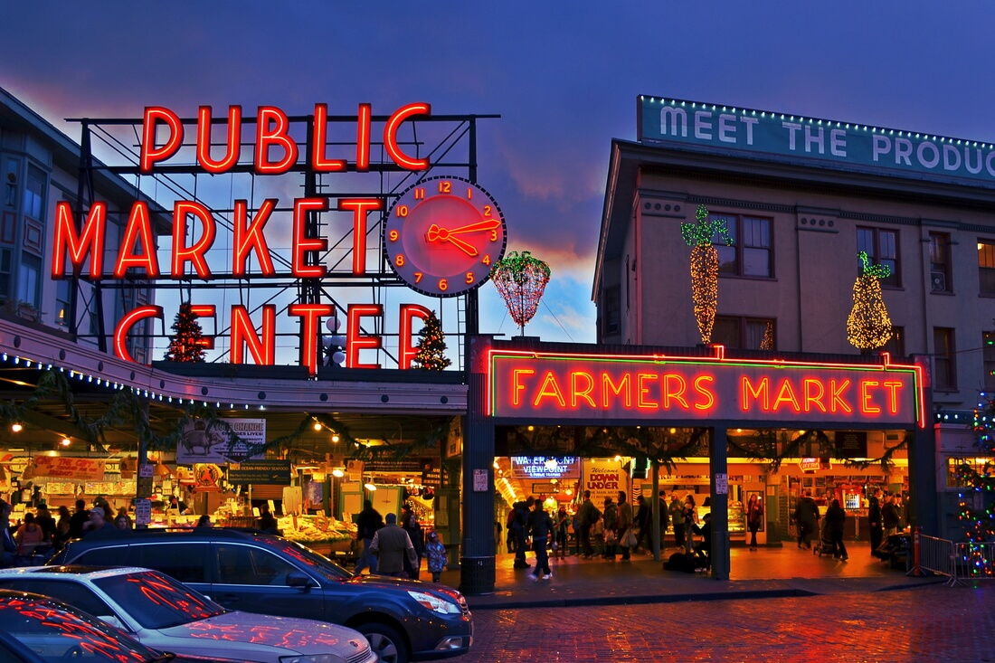 Seattle Pike Place Market — достопримечательности Сиэтла — American Butler