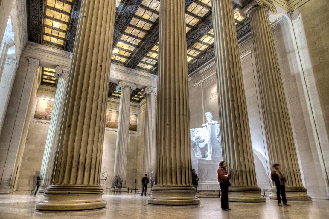 Lincoln Memorial, Washington DC - фото мемориала внутри - American Butler