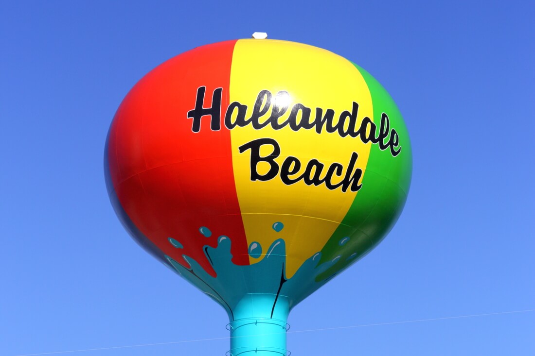 Hallandale Beach — фото водонапорной башни — American Butler