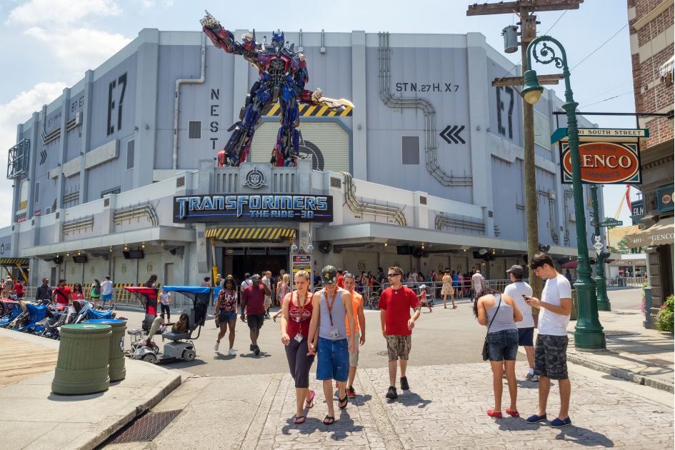 Photo of the popular attraction Transformers in the amusement park Universal Studios Florida