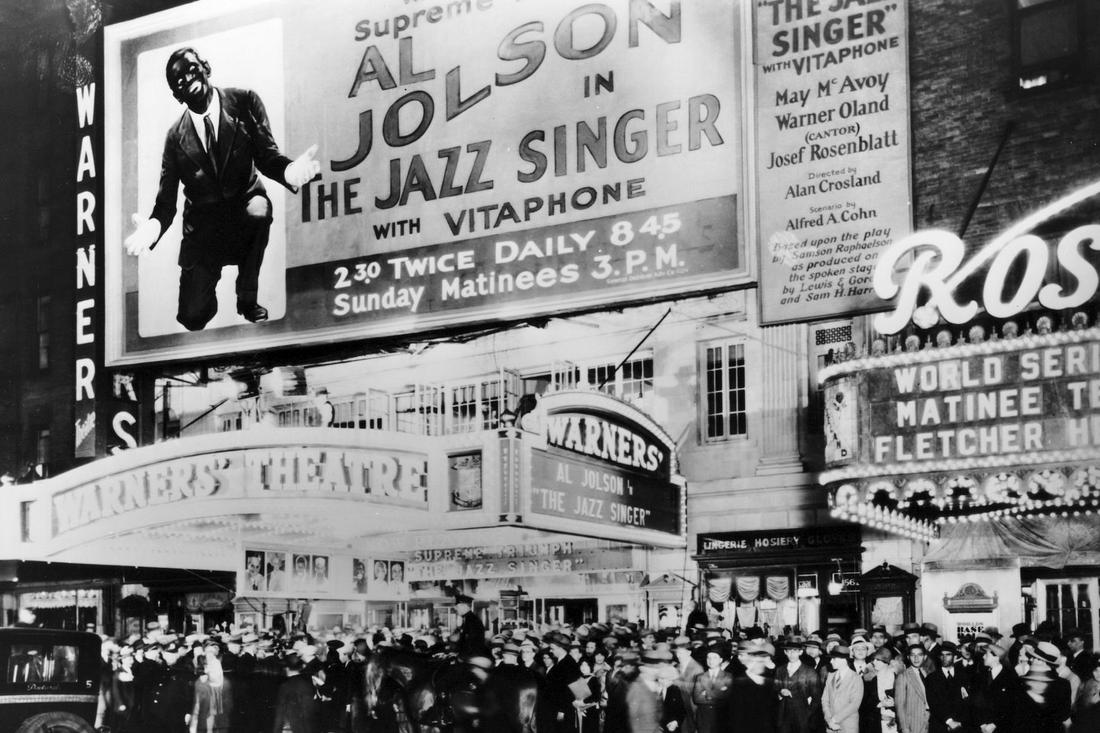 Photo posters of the first sound film — Jazz Singer — History of American Cinema — American Butler
