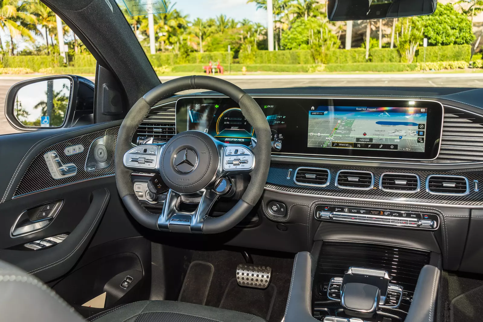 Cabin of the Mercedes-Benz GLE53 Coupe