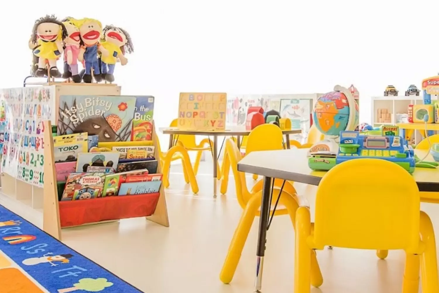 Learning through play in the thoughtfully designed playroom at Artec Academy The educational play area with developmental toys at Artec Academy Miami