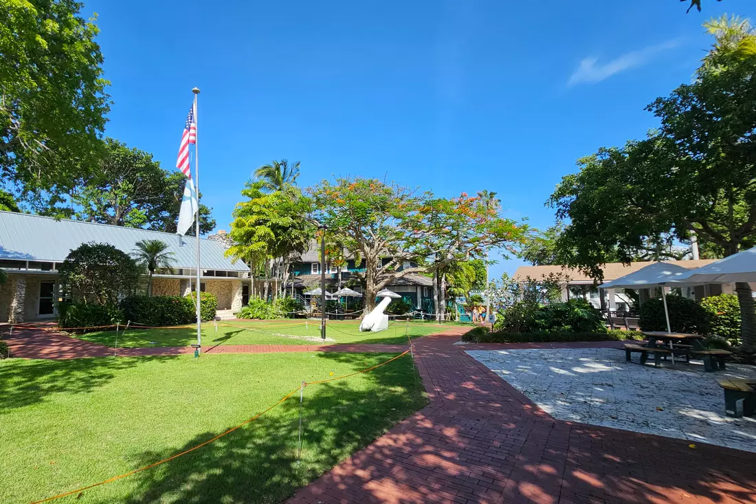 Ransom Everglades School Campus with US Flag