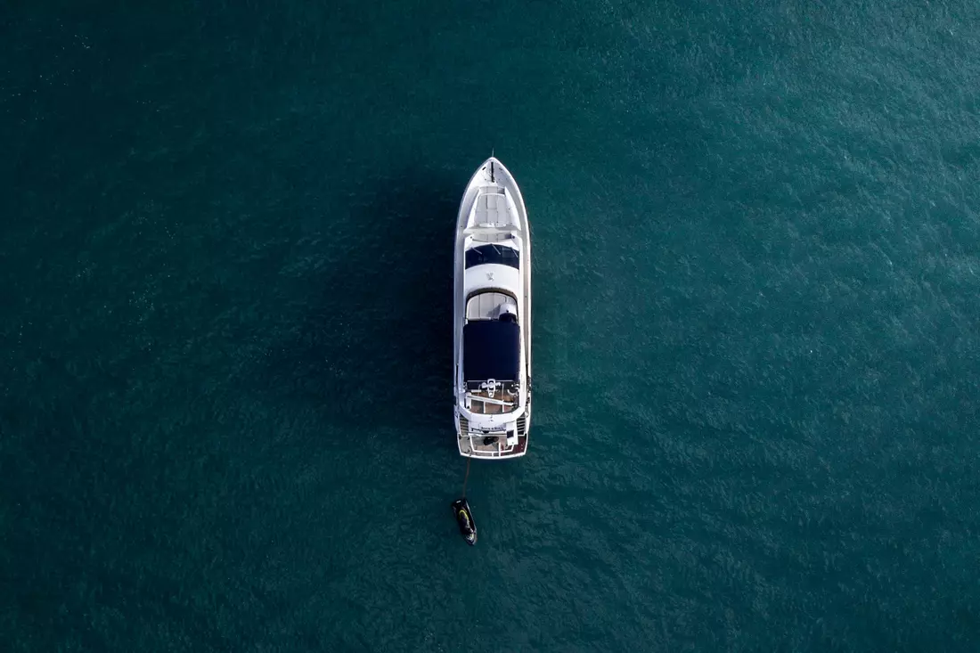 Luxury wedding on a yacht in Miami with decoration of the vessel with flowers, sailing on the high seas and a banquet on board