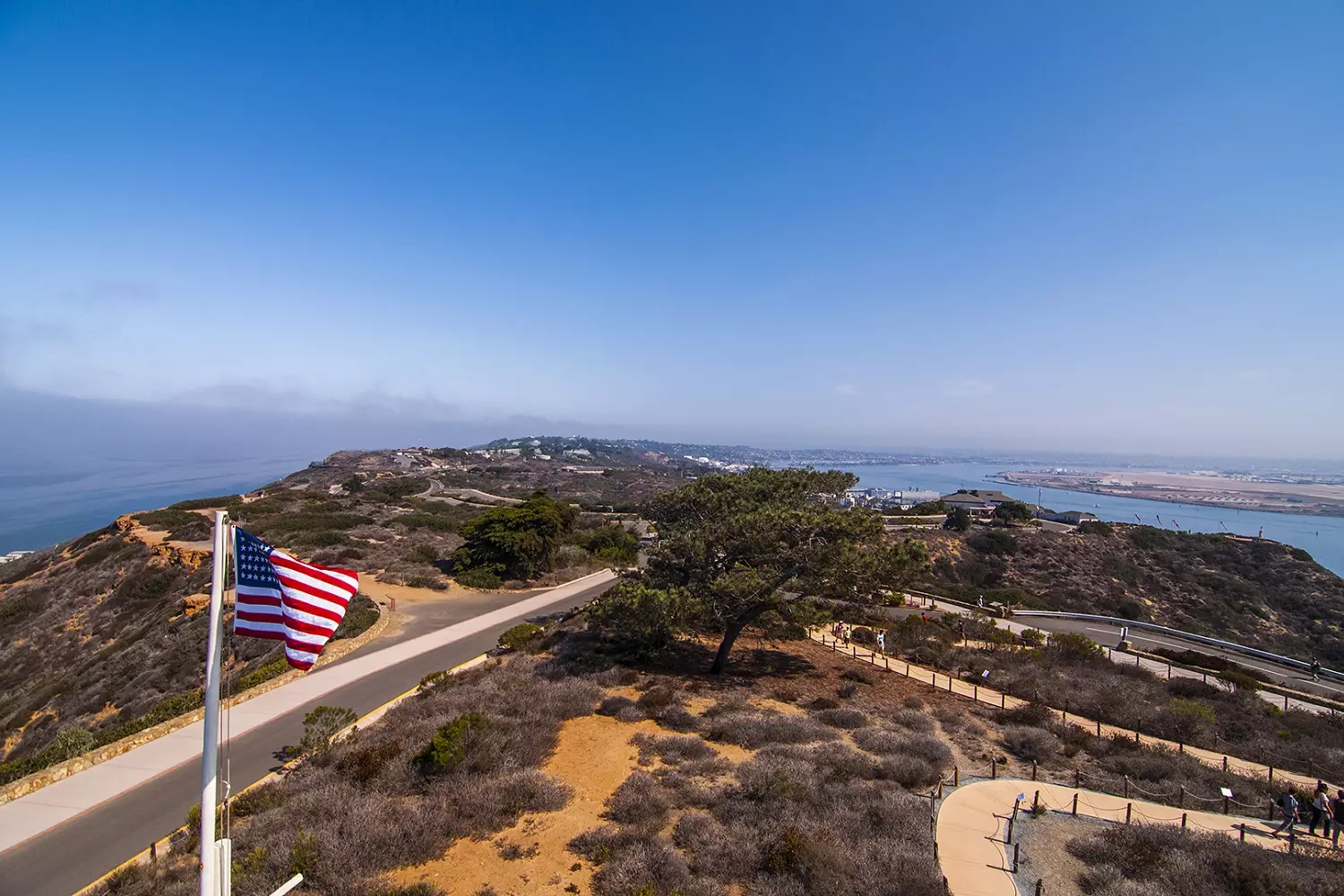 Aerial View of Point Loma Peninsula from the Old Lighthouse