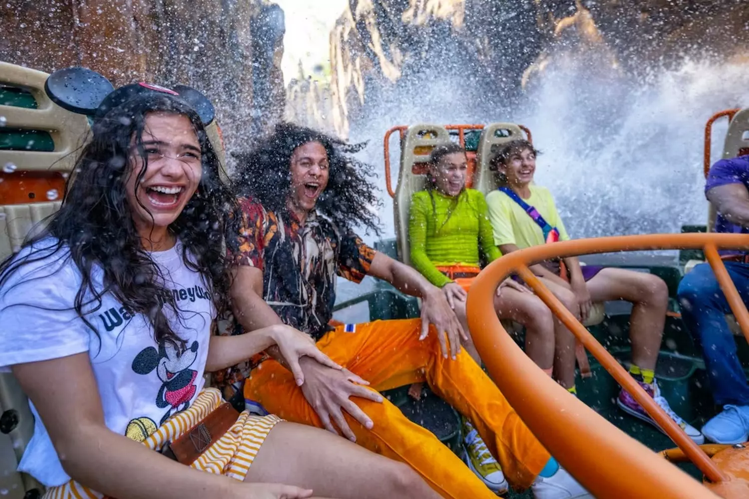 Adventure awaits on the Kali River Rapids in Animal Kingdom: conquer waterfalls and jungle twists Guests on round rafts at the Kali River Rapids attraction, navigating waterfalls and twists through tropical jungles in Animal Kingdom