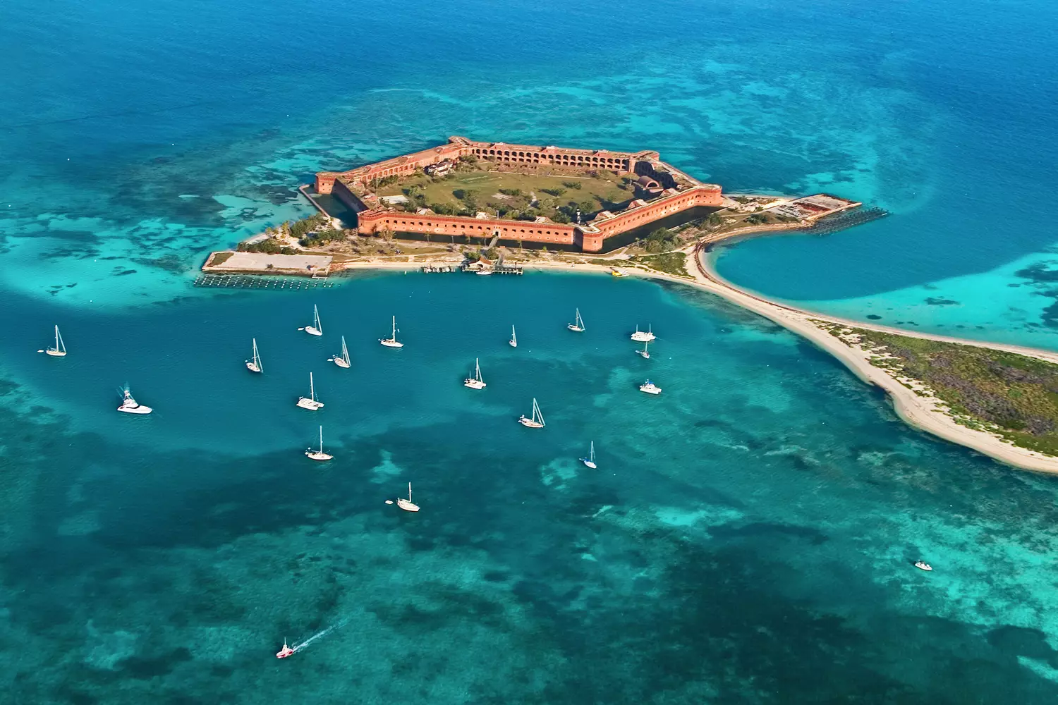 Photo of Dry Tortugas National Park and Fort Jefferson from above — American Butler