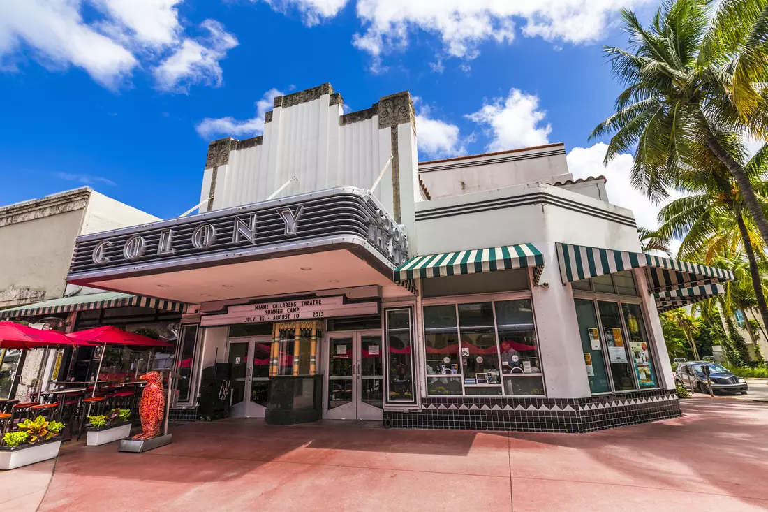 Colony Theater in Miami Beach — photo of the facade and main entrance — American Butler