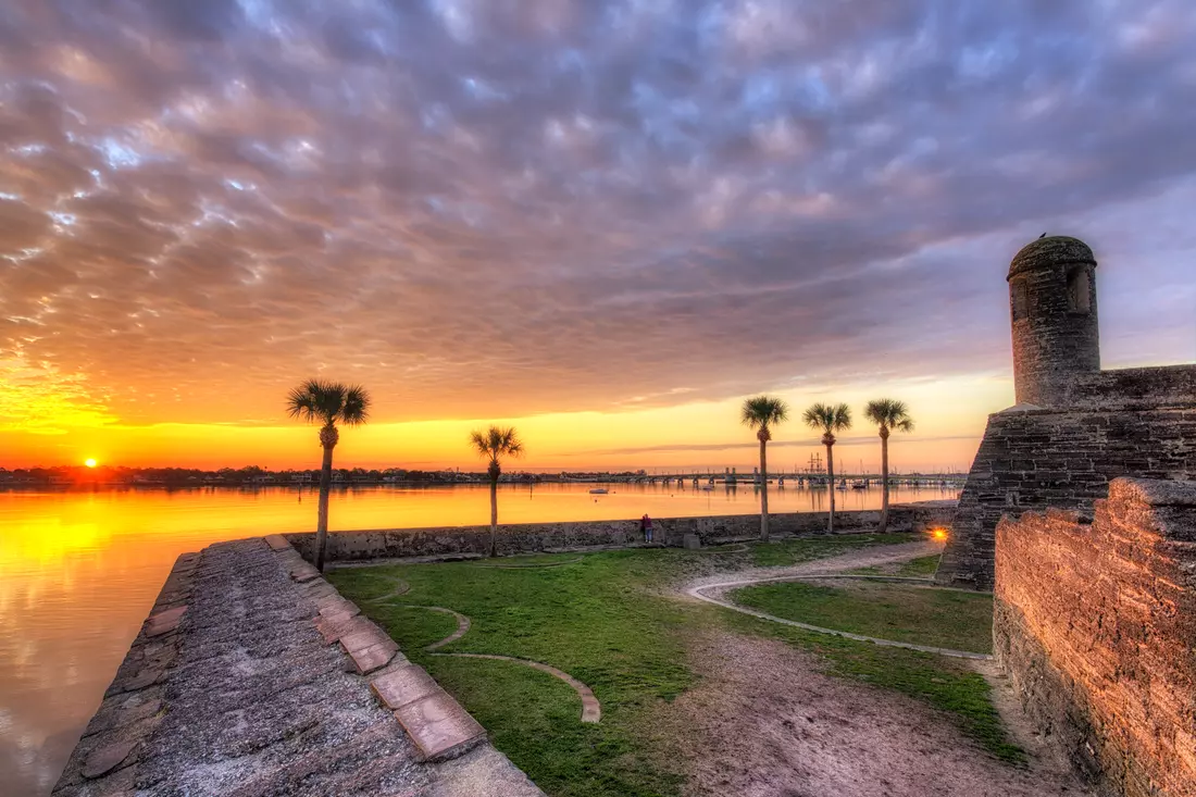 Sunset over Castillo de San Marcos, St. Augustine, Florida