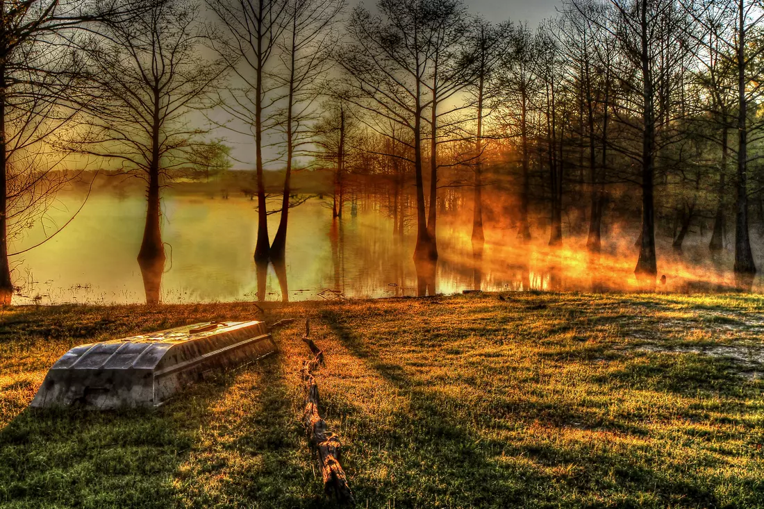 Cypress Lake, Lafayette — sunset photo