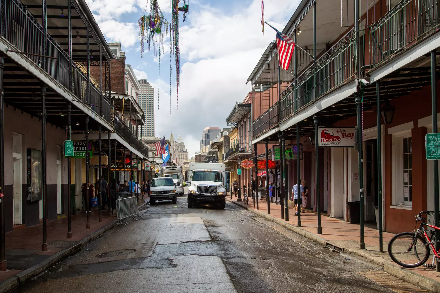 Photo of Bourbon Street in the French Quarter of New Orleans