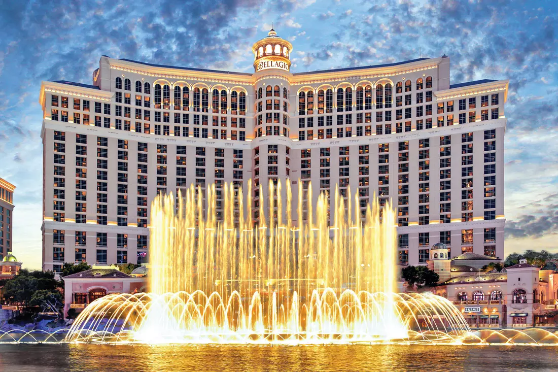 Bellagio Hotel with stunning fountain show in Las Vegas