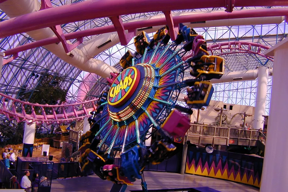 Adventuredome Amusement Park — фото аттракционов в крытом парке в Лас-Вегасе