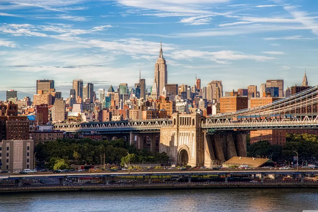 View of skyscrapers and landmarks of New York