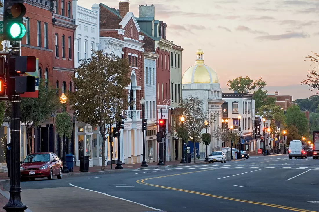 Street in the historic Georgetown neighborhood, Washington