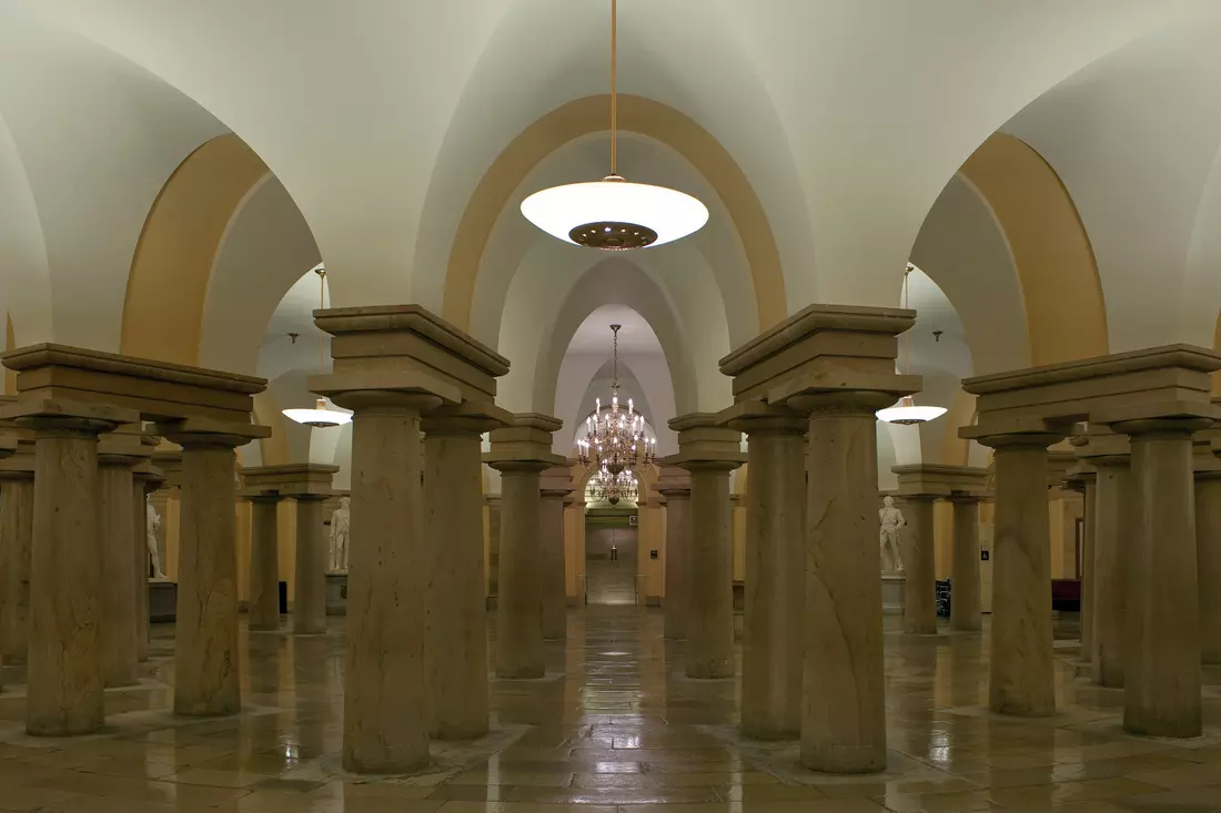 Photo of Columns in the Capitol Building in Washington