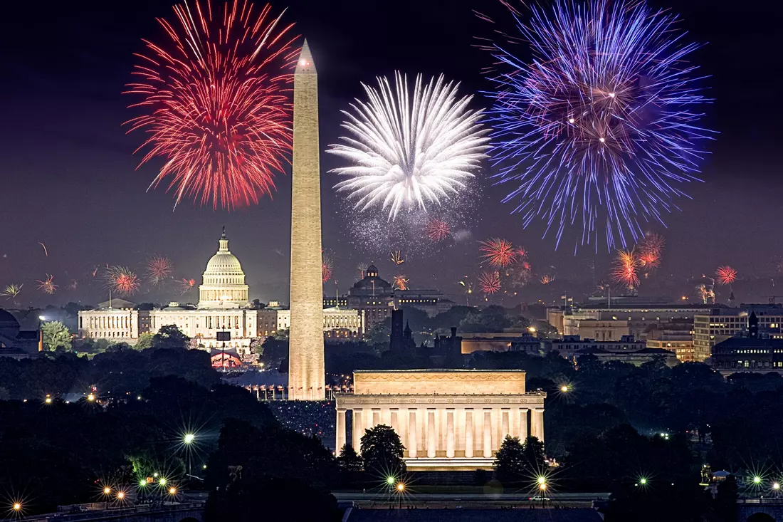 Праздники и фестивали в Вашингтоне Ди-Си — фото салюта в честь A Capitol Fourth — American Butler