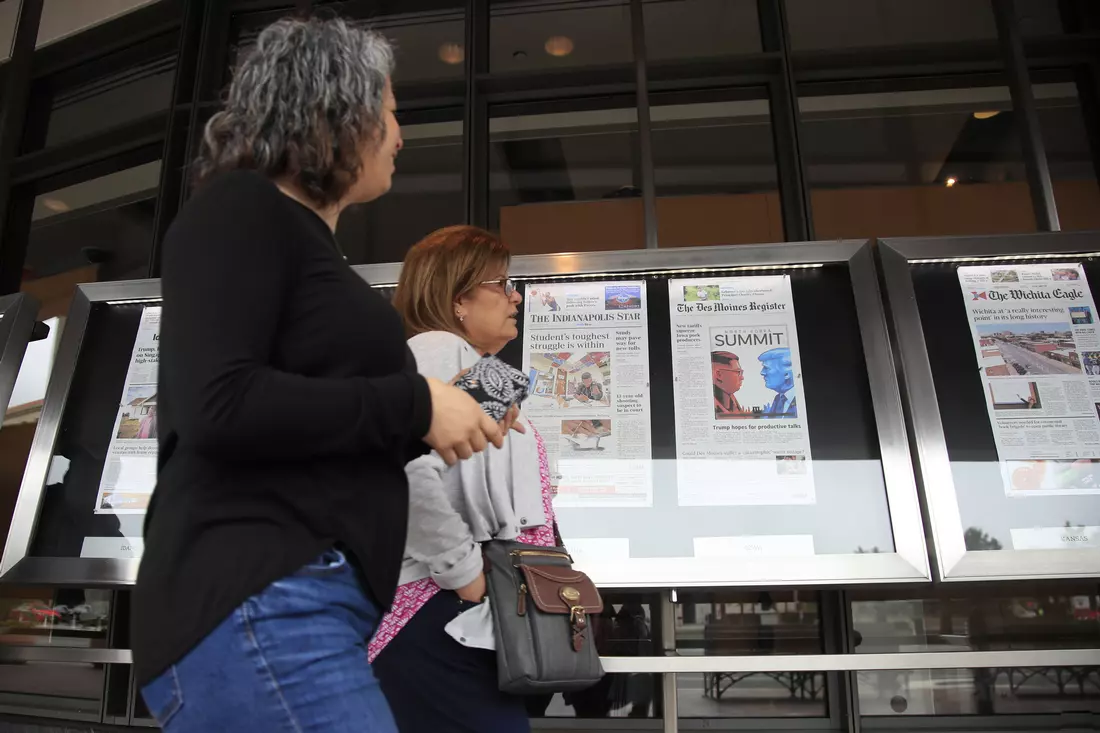 Fresh Press in Front of Washington and Journalism and News Museum