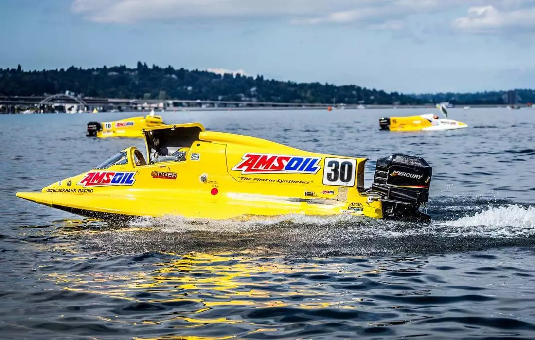 Photo of a yellow boat at the Seafair Festival, Seattle — American Butler