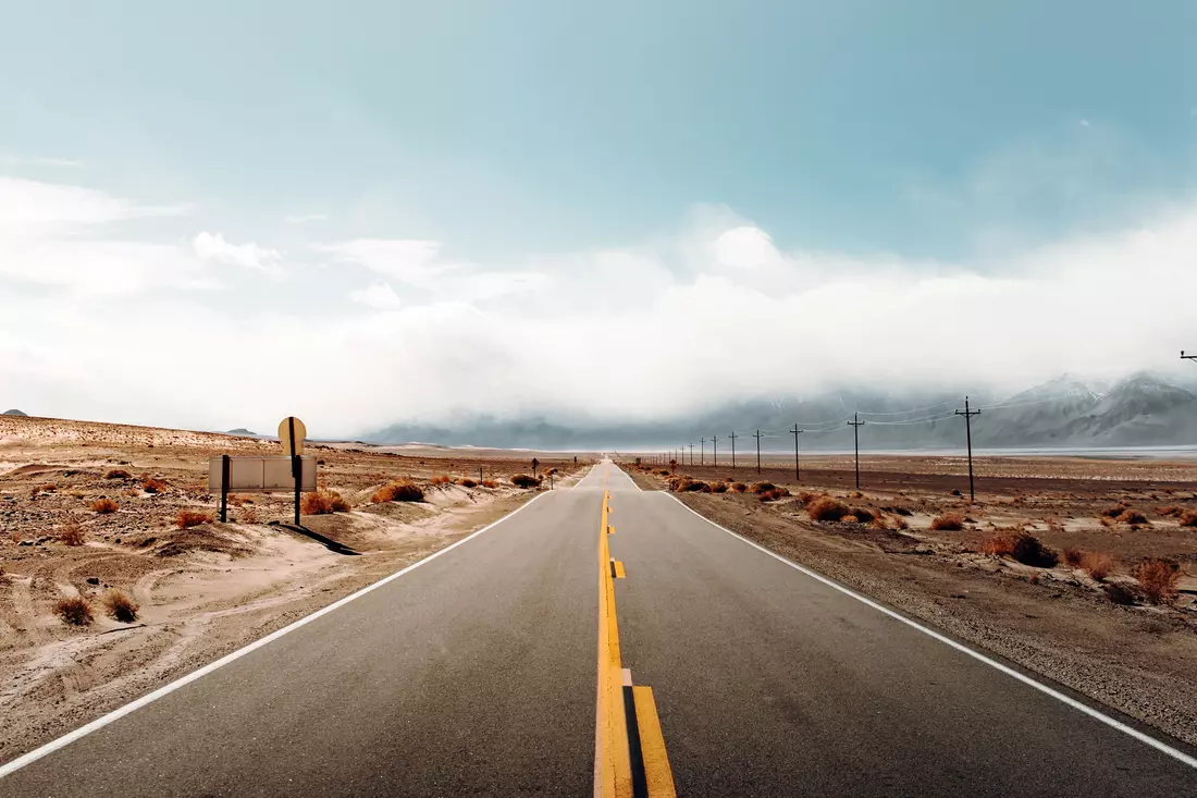 Photo of a road in Nevada