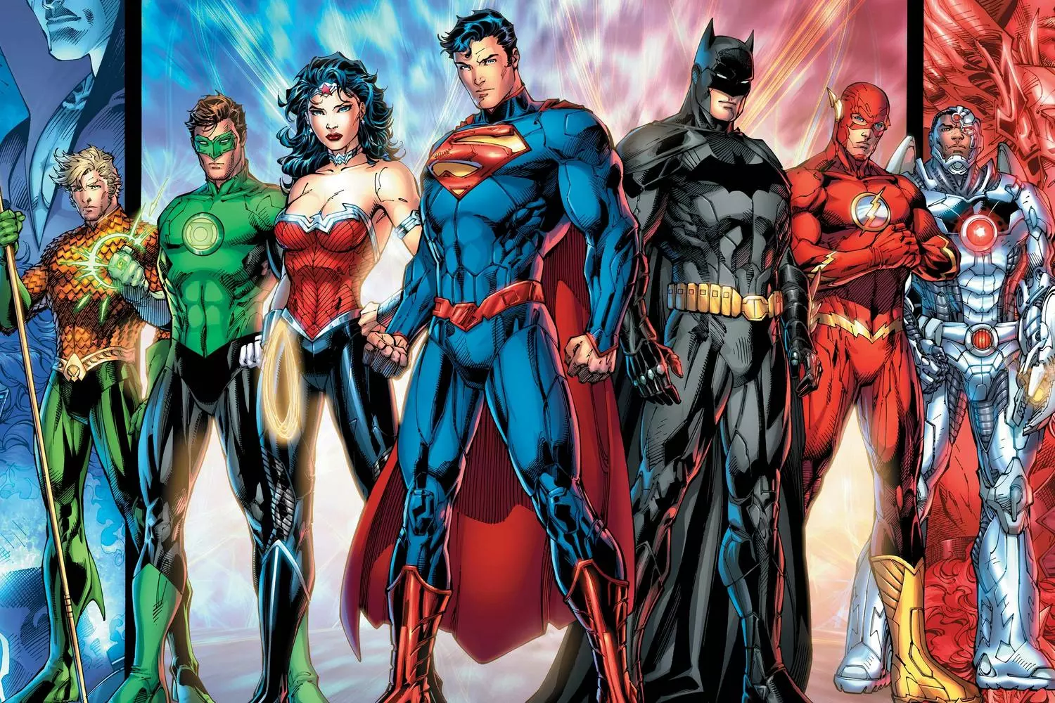 Justice League: United for Justice A powerful poster-style image of the DC Comics' Justice League, featuring the world's greatest heroes ready for action