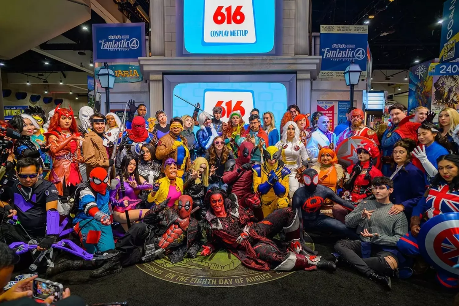 SDCC: The World's Greatest Costume Party A vibrant crowd of cosplayers at San Diego Comic-Con, dressed as popular characters from Marvel, DC, Star Wars, and anime
