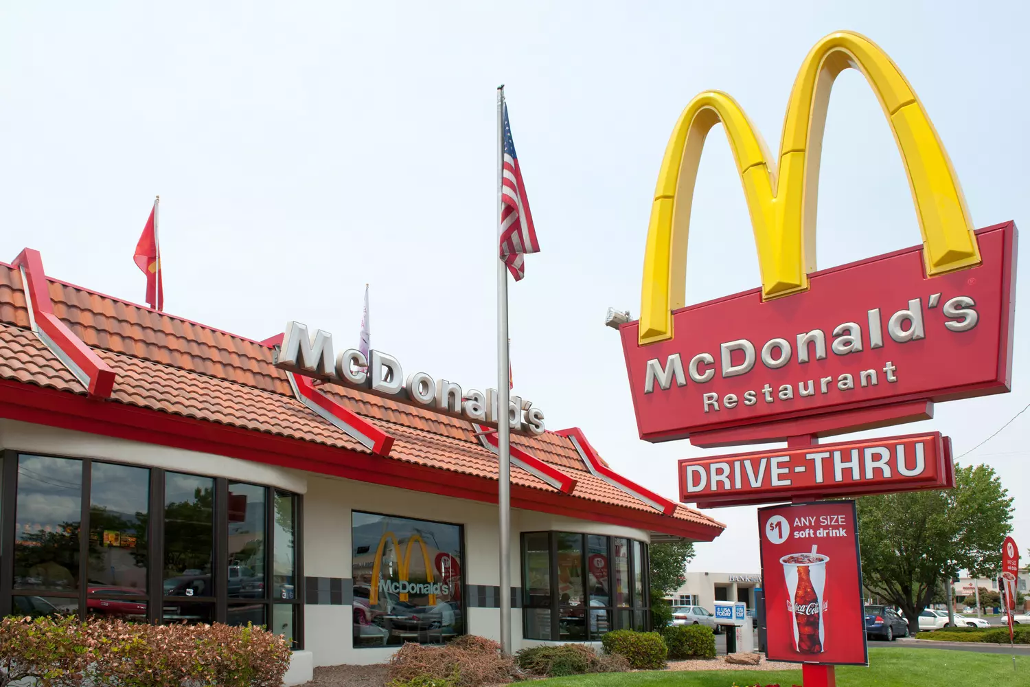 Photo of McDonald's public fast food restaurant — one of the most popular fast food chains in the USA — American Butler