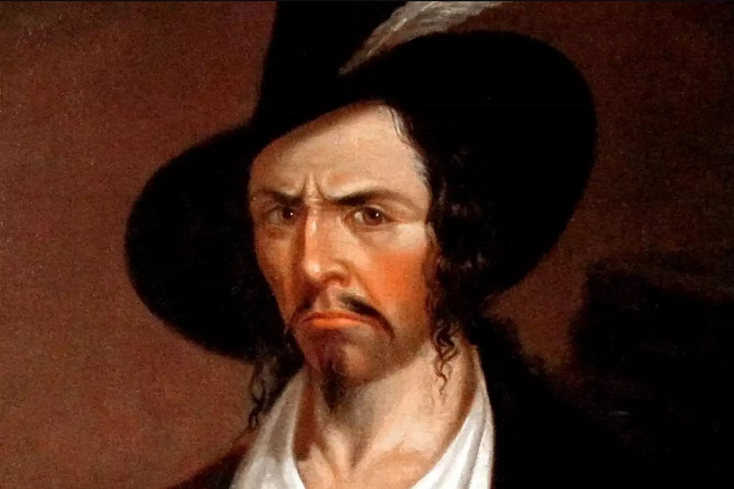 Jean Lafitte: The Pirate Patriot Who Fought for the USA Portrait sketch or antique engraving of the pirate Jean Lafitte, a famous smuggler and hero of the Battle of New Orleans