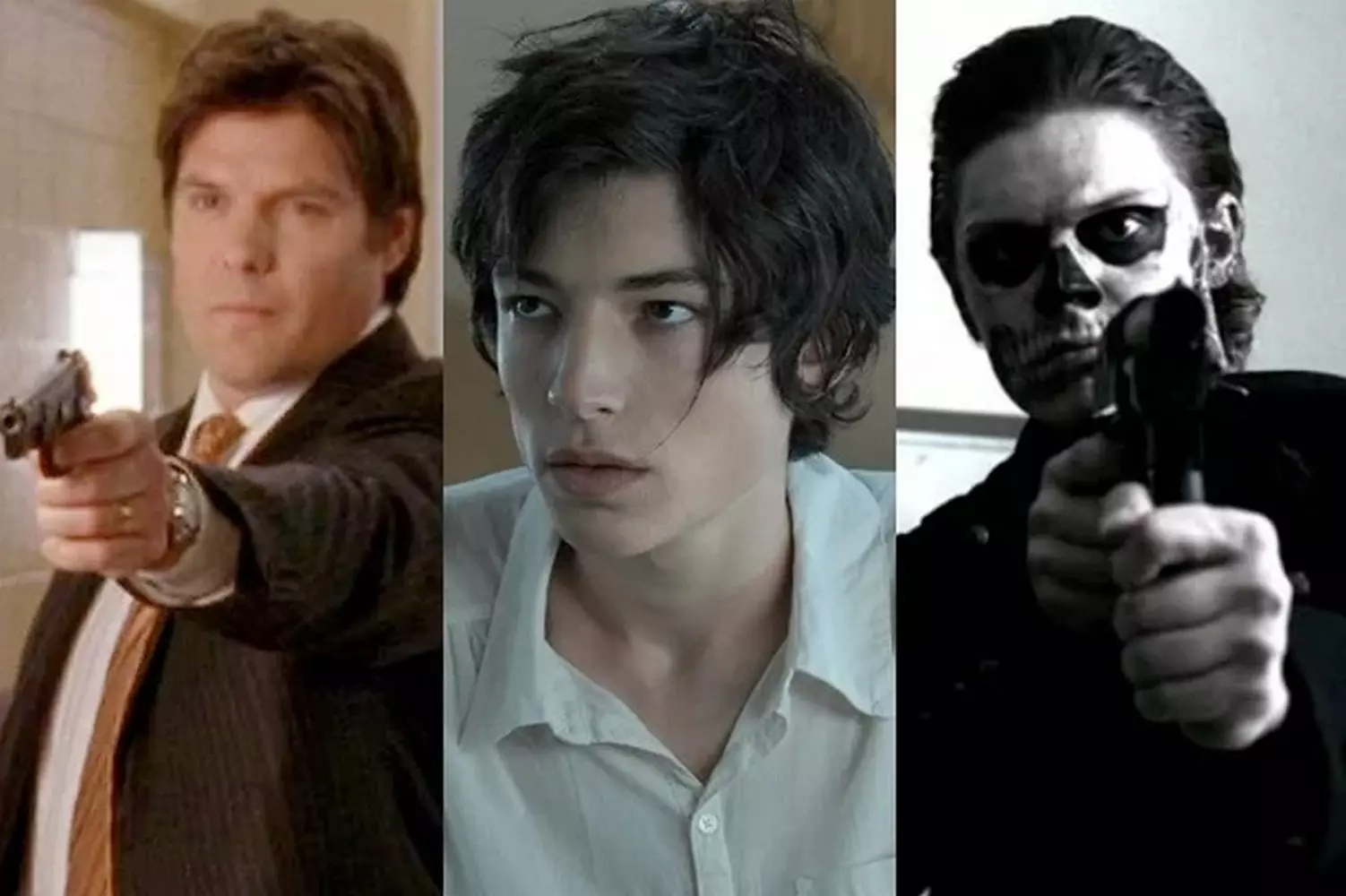 Hollywood’s Dark Mirror: How U.S. Mass Shootings Are Portrayed in Film A collage of film stills depicting mass shootings in American cinema, including scenes from 'Elephant,' 'Bowling for Columbine,' and 'We Need to Talk About Kevin