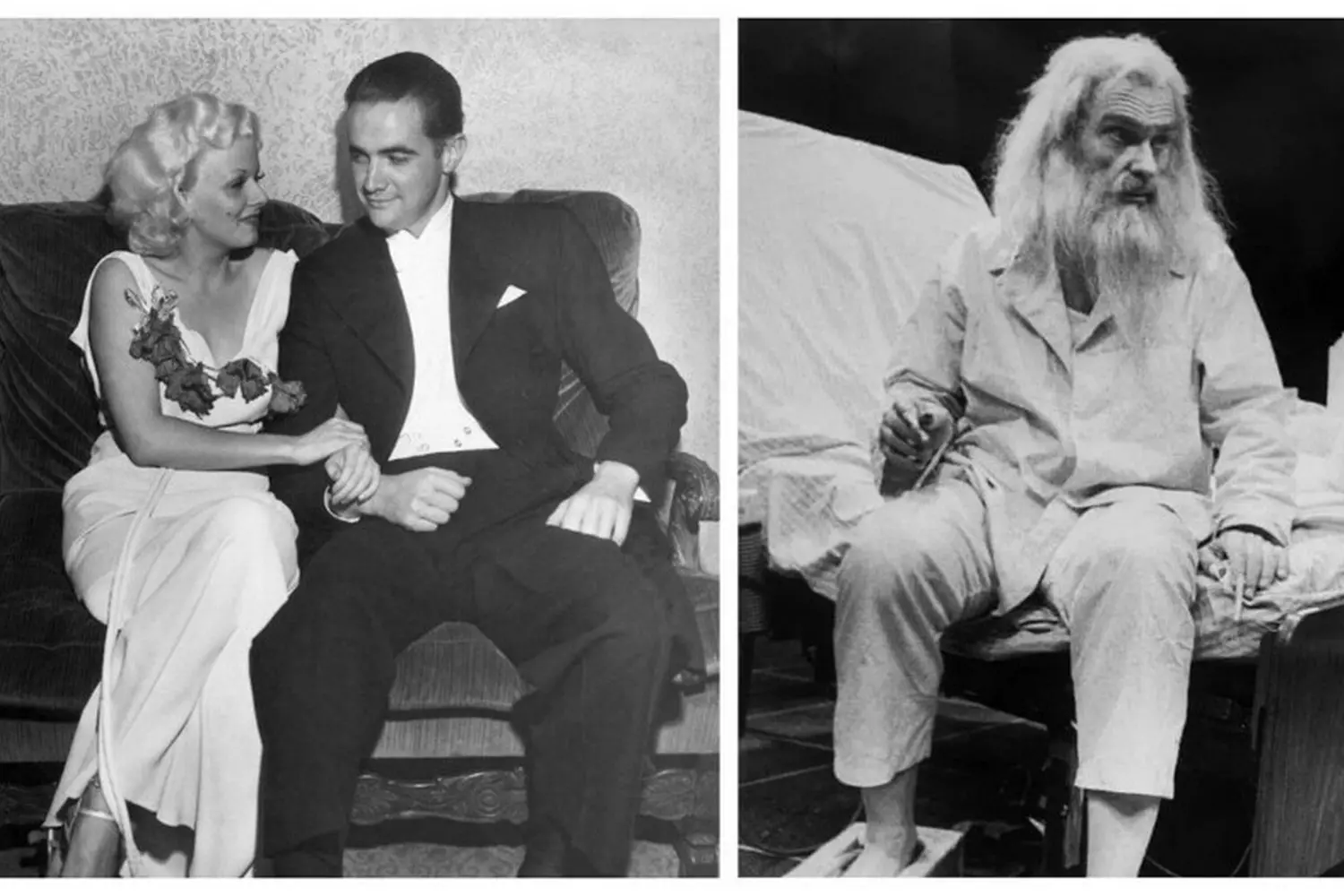 The Two Faces of Genius: Howard Hughes Then & Now — From Dashing Aviator to Reclusive Billionaire Split image comparison showing young, ambitious Howard Hughes in his prime next to the aged, reclusive Hughes in his final months — a striking visual journey of his dramatic transformation