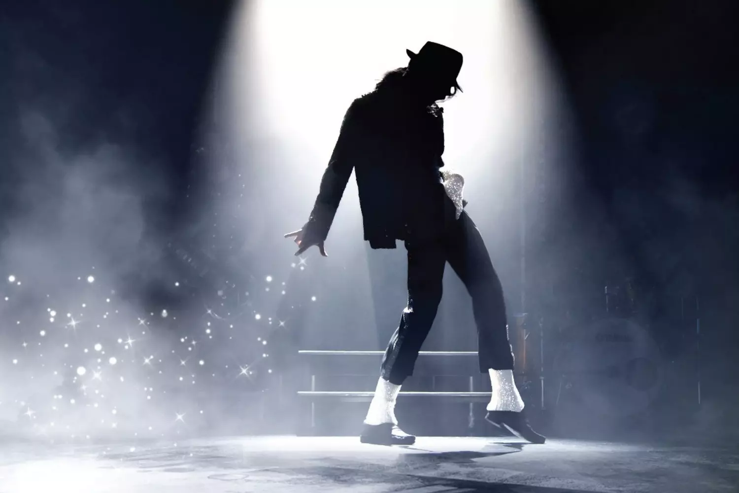 Michael Jackson during a powerful live performance Michael Jackson performing live on stage