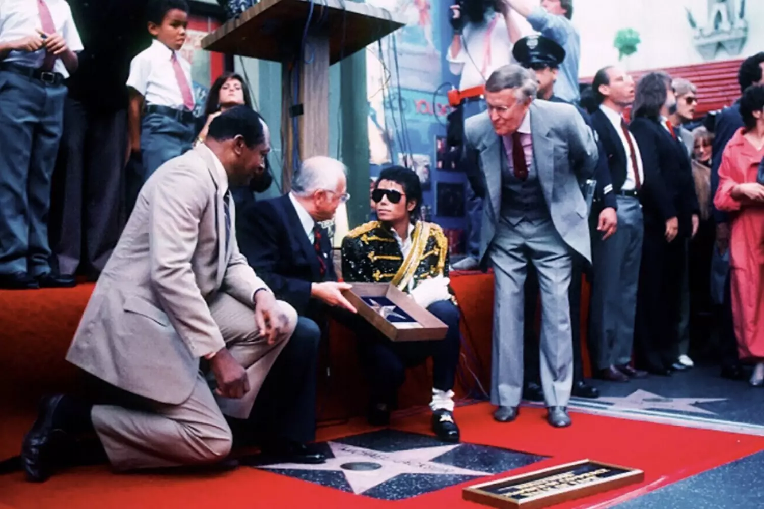 Michael Jackson receives his star on the Hollywood Walk of Fame in Los Angeles Michael Jackson unveiling his star on the Hollywood Walk of Fame