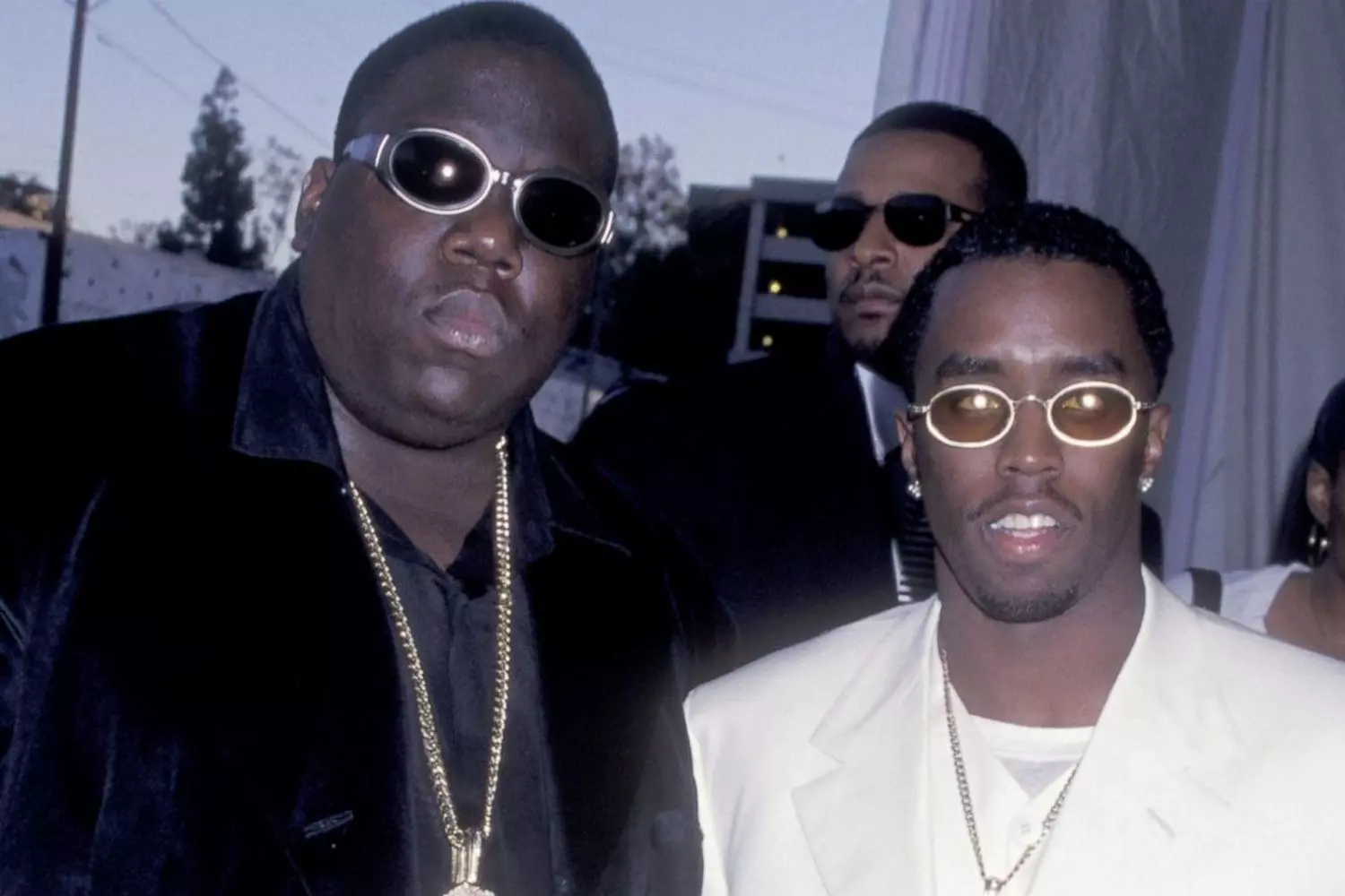 P. Diddy & The Notorious B.I.G.: Rare Photos of Hip-Hop's Most Iconic Duo P. Diddy and The Notorious B.I.G. posing together, showcasing their legendary Bad Boy Records partnership in the 1990s