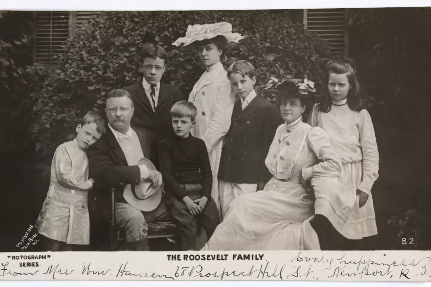 Theodore Roosevelt's Family: Rare Photos with Wife and Children President Theodore Roosevelt with his wife Edith and children in a family setting