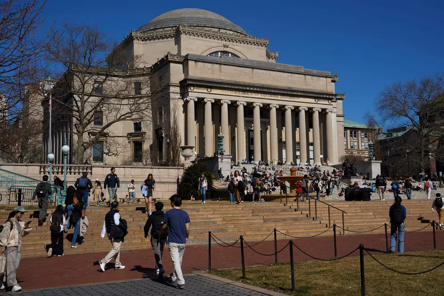 Historic building of Columbia University Facade of the main building of Columbia University