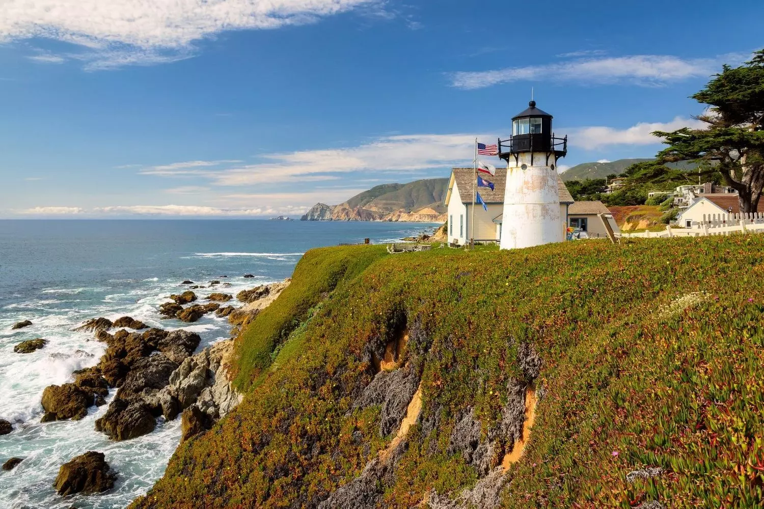 Point Montara Lighthouse — cast-iron tower that began its life in 1881 in Massachusetts, then was disassembled and shipped through the Panama Canal to California in 1928