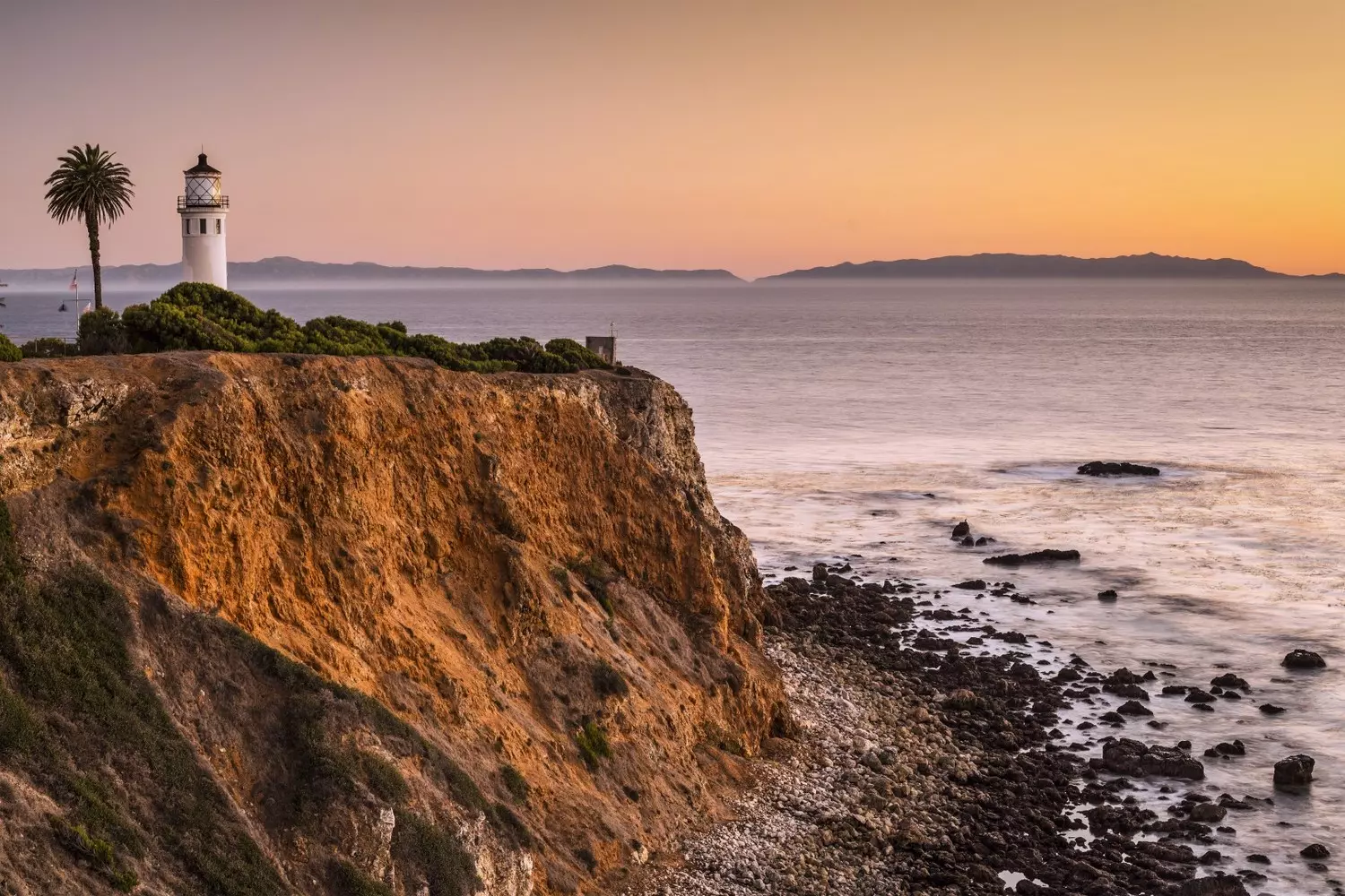 Historic Point Vicente Lighthouse, first lit in 1926 and still active today, Rancho Palos Verdes, California