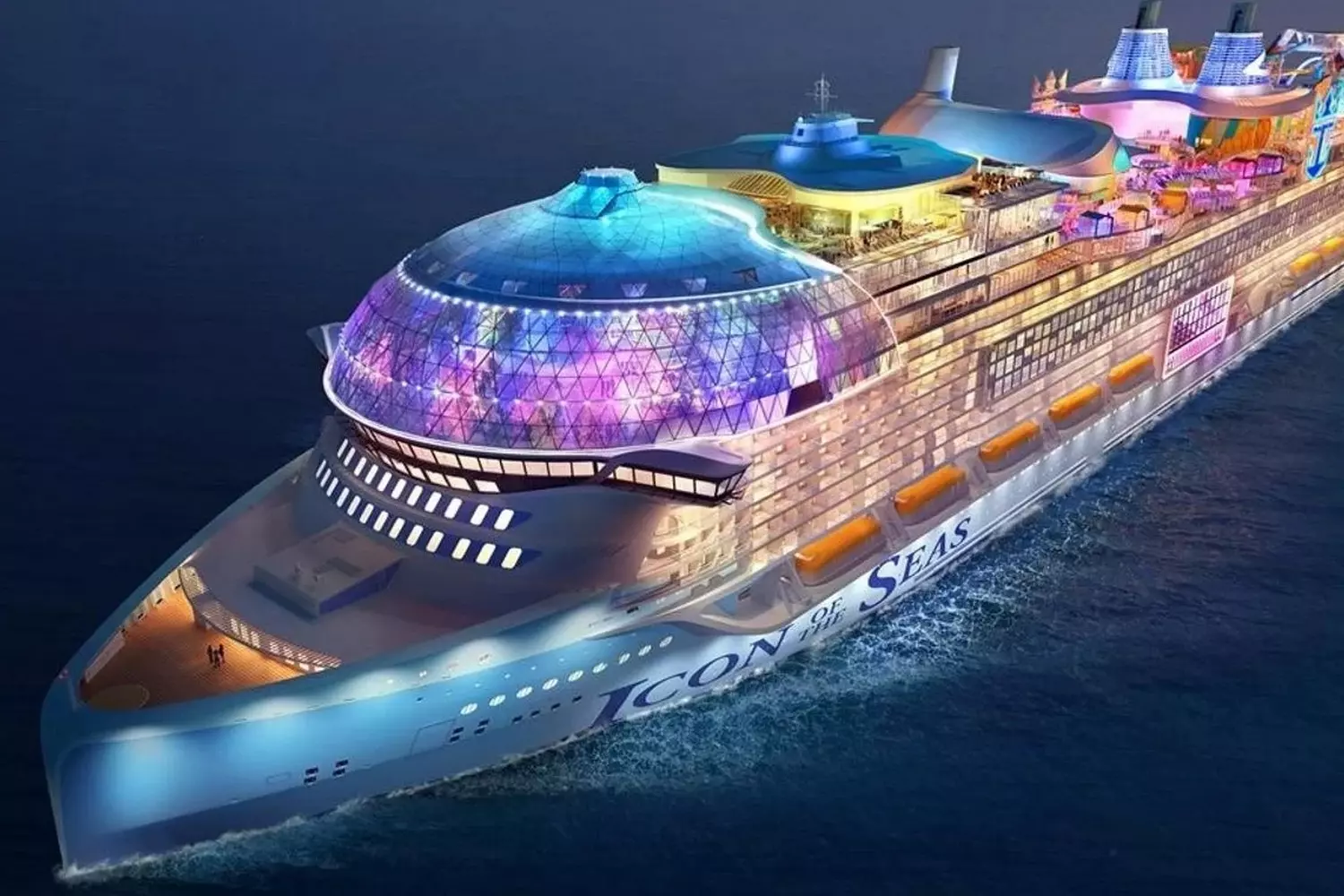 Royal Caribbean — плавучий город роскоши и приключений Круизный лайнер Royal Caribbean в море