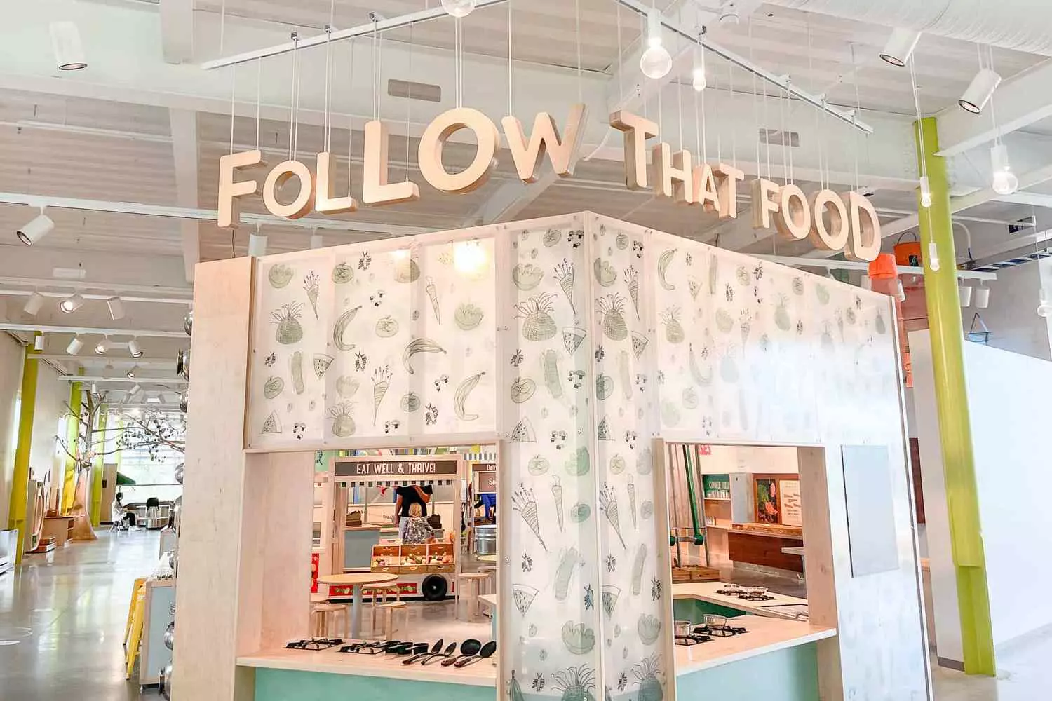 Интерактивная галерея «Follow That Food» в Музее детей Луизианы в Новом Орлеане — дети изучают путь продовольствия от ферм и прибрежных вод Луизианы до семейного стола