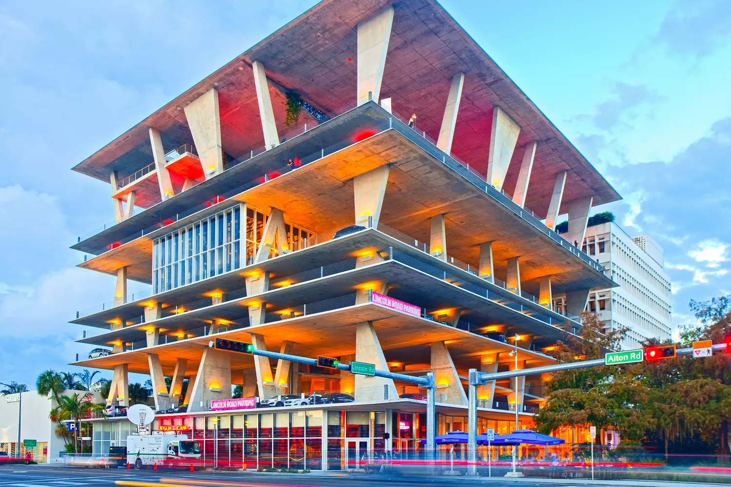 Photo of multi-level parking in Miami Beach