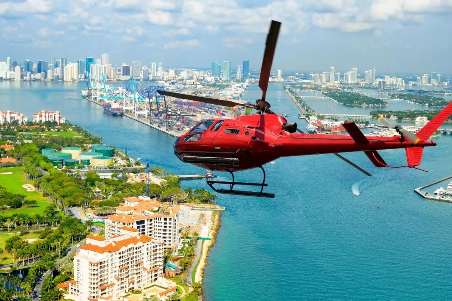 Miami Beach to Downtown Miami Helicopter Tour - American Butler