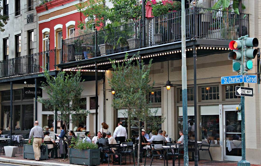 Herbsaint restaurant courtyard in New Orleans — American Butler