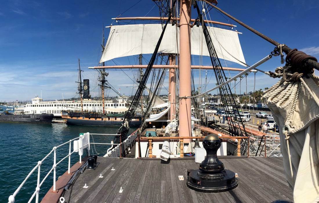 Палуба судна в Морском музее Сан-Диего — American Butler