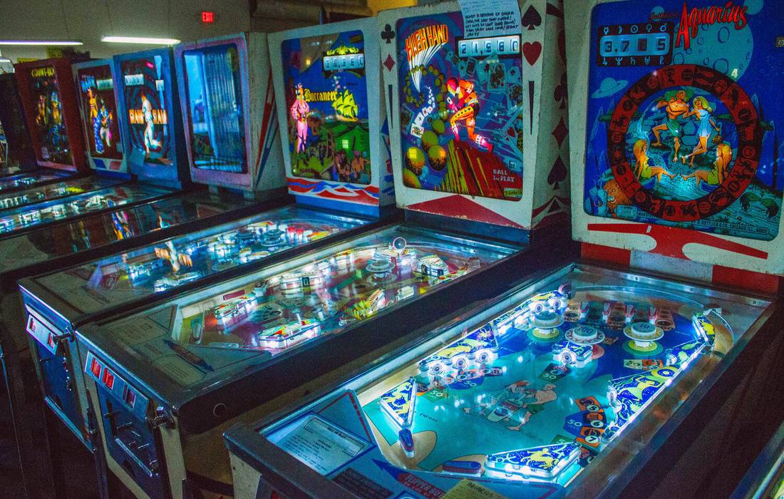 Pinball machines at the Pinball Hall of Fame in Las Vegas — American Butler
