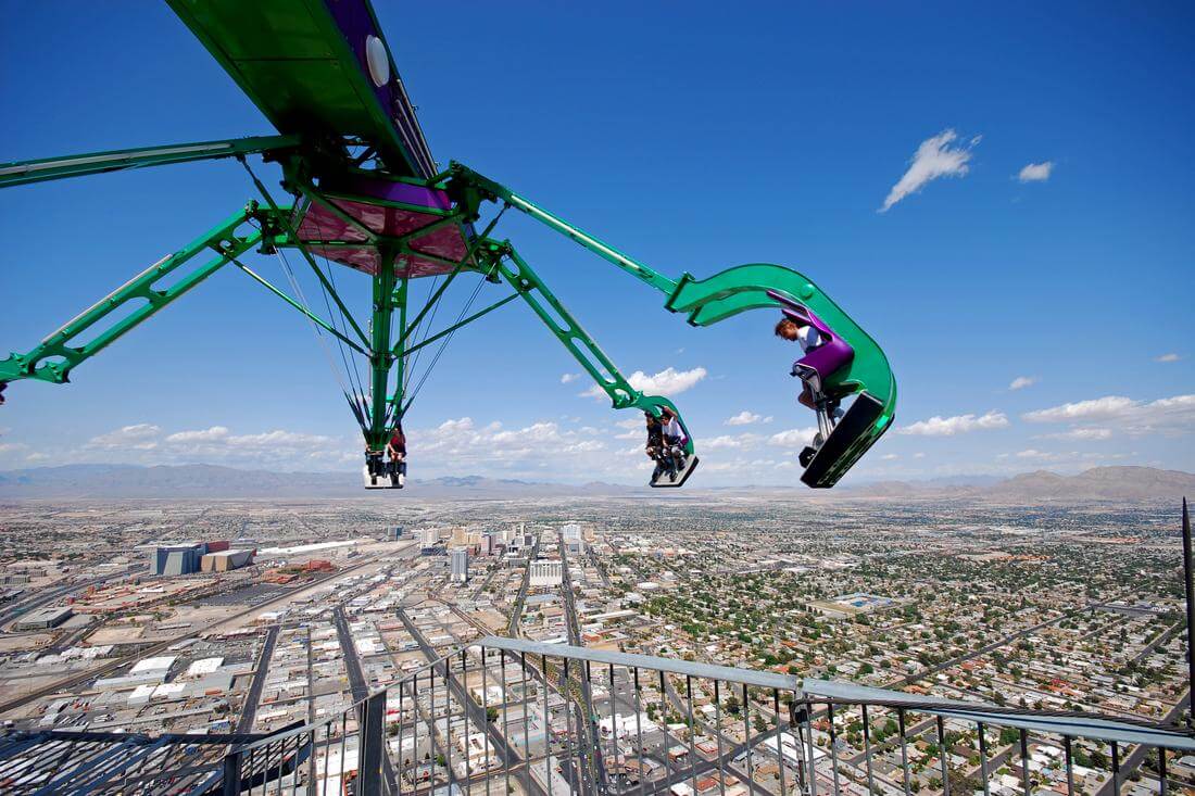 Photos of rides on the roof of the Stratosphere Tower in Las Vegas - American Butler