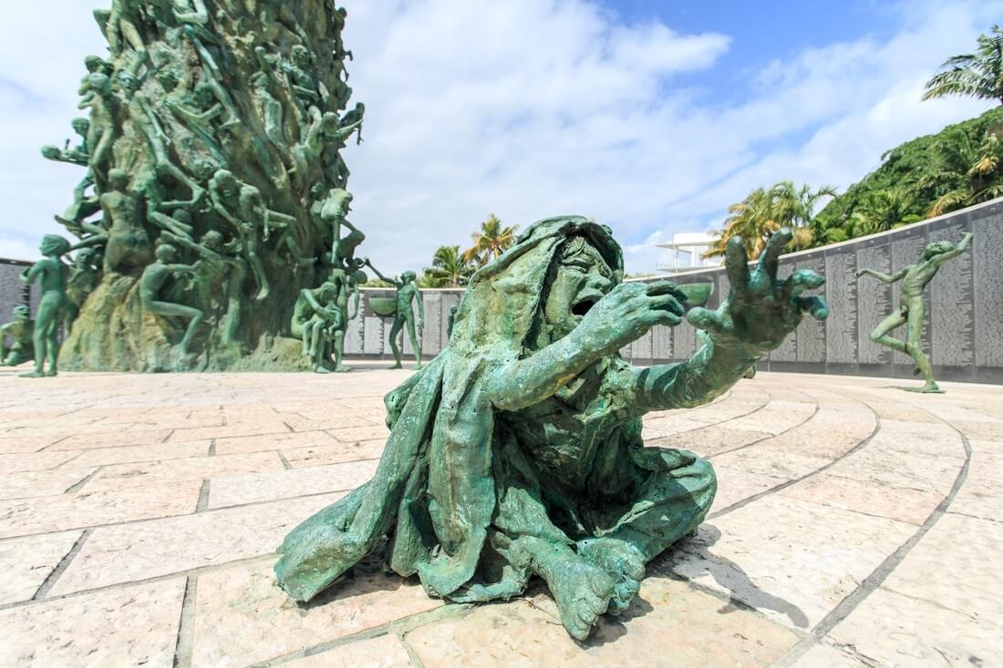 Holocaust Memorial Miami Beach — photo of the sculptures inside the monument — American Butler