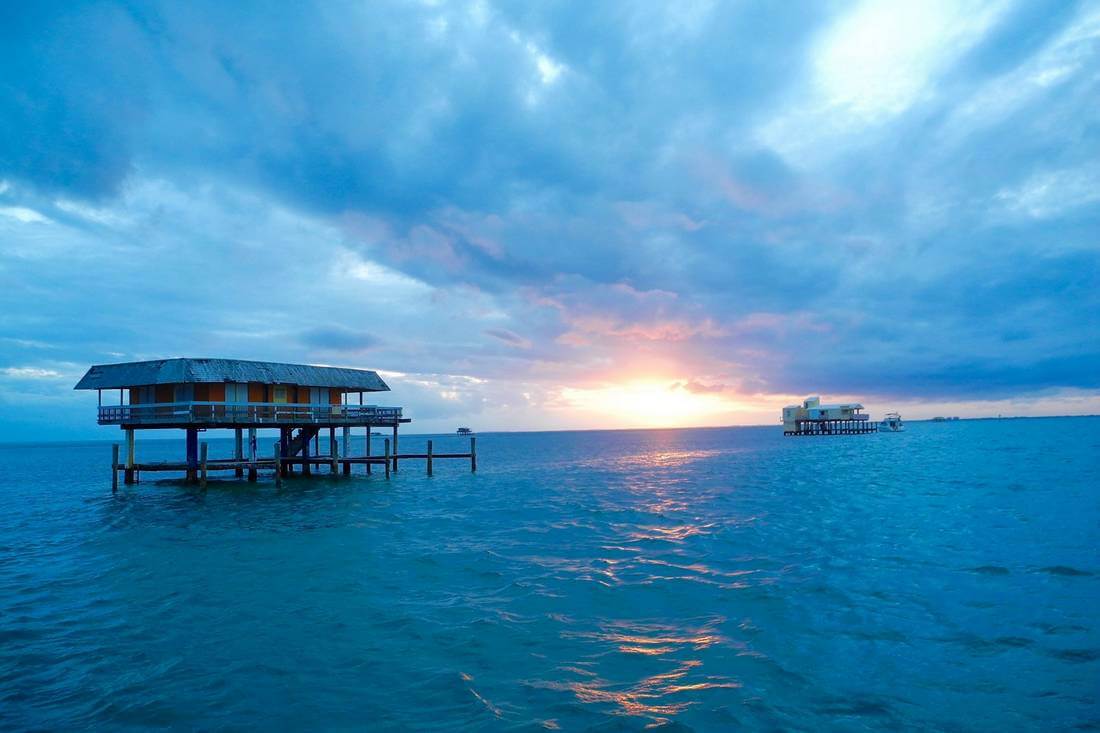 The story of Stiltsville, Miami - photo of the remaining houses in the ocean - American Butler