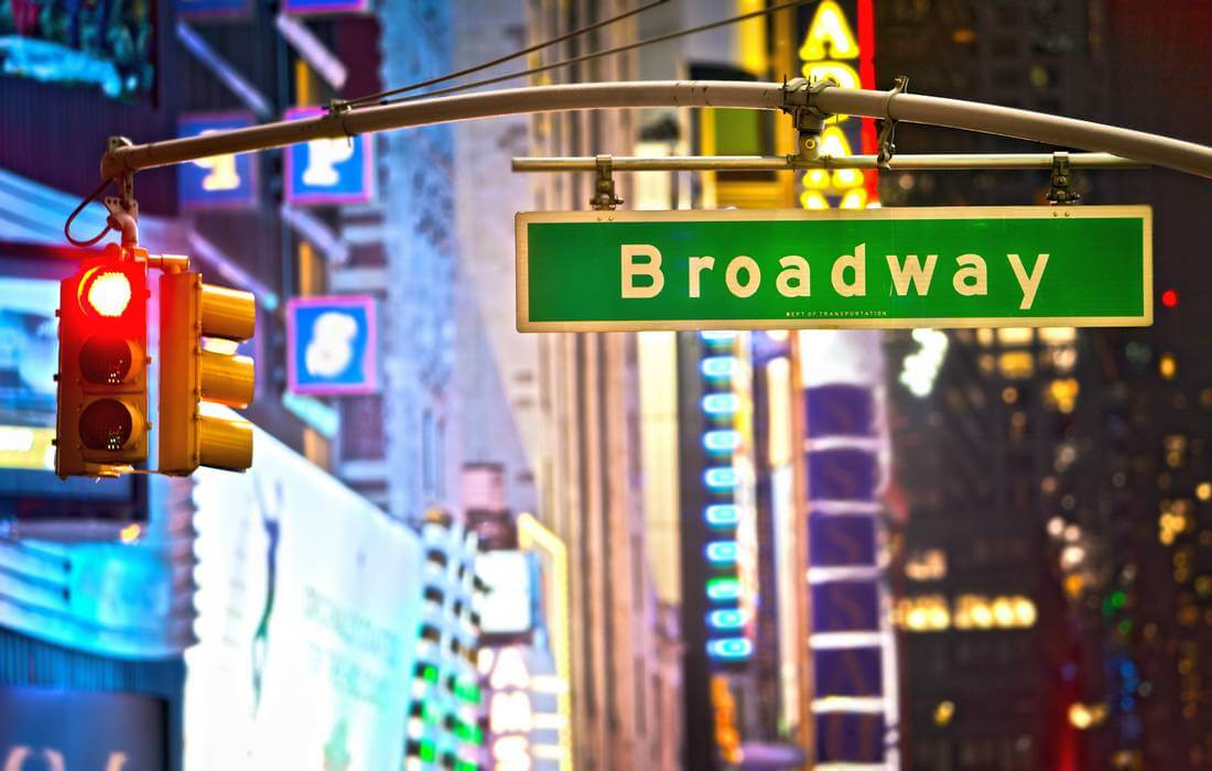 Вывеска улицы Broadway, New York City - American Butler